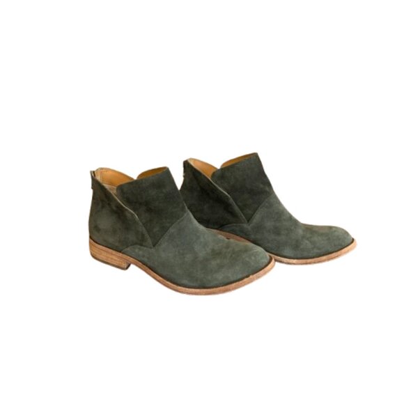 Kork-Ease Ryder Ankle Bootie Green Suede Size 8M - Picture 1 of 9